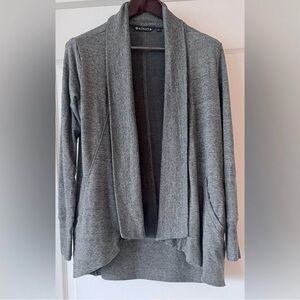 Athleta Heather Gray Open Front Cardigan